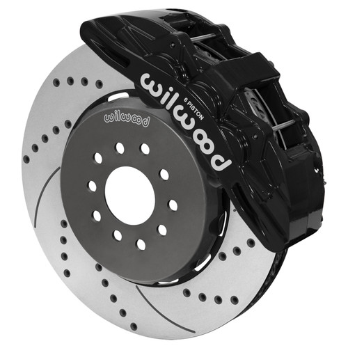 Wilwood Ford Mustang II Ford SX6R Front Brake Kit w/ 15.00in Drilled & Slotted Rotor - Black - 140-18368-D Photo - Primary