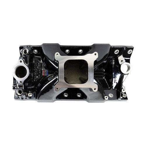 Edelbrock Chevy SB Victor Jr. 23 Degree Black Plasma Intake Manifold - 2975-BP Photo - Primary