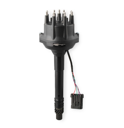 MSD Ignition Black Dual Sync Distributor for Chevy Tall Deck Engines (Part #23763)