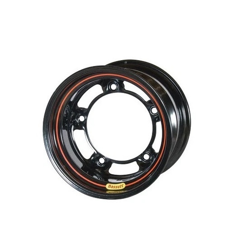 BASSETT 50SR1 15x10 Black Spun Steel Wheel with 1-Inch Bushing