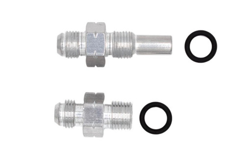 ICT Billet 551191-LS01 Transmission Adapter Fitting for 4L80E / 4L85 - Straight 6 AN Male to 9/16-18 in Male O-Ring Aluminum, Clear Anodized