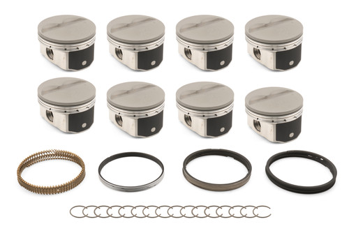 ICON Pistons SBC FT Elite Forged Flat Top Piston Kit for 4.020 in Bore - Wissota Spec