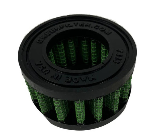 GREEN FILTER Part 7413 Round Reusable Cotton Air Filter for Universal Applications