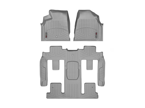 WeatherTech 462511-469423 Front and Rear Floor Liners for GM 2011-2017 Acadia – Gray Textured Plastic