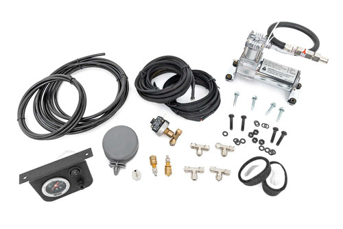 Rough Country Onboard Air Bag Compressor Kit with 120 PSI Max, Gauge, Switch, and Hardware - Part 10100