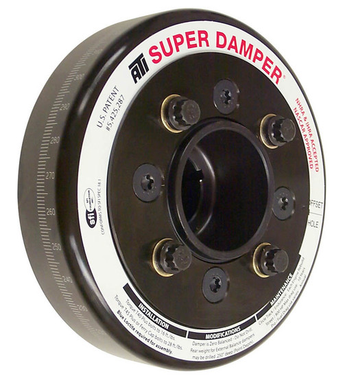 ATI Performance SBF 6.325 Harmonic Damper - SFI 18.1 Steel Black for Small Block Ford 302 HO
