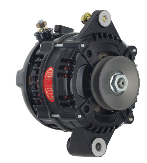 POWERMASTER GM Alternator 857295-17.5 – 180 Amp, 16V, Single V-Belt Pulley, Aluminum Case, Black Finish