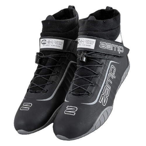 ZAMP ZR-70 Mid-Top Driving Shoe Size 9 with Leather Outer and Fire Retardant Interior
