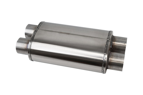 Corsa Pro-Series 304SS Packed Resonator - 3.0in Dual Inlet / Dual Outlet - 19in OAL - PKM2020 Photo - Primary