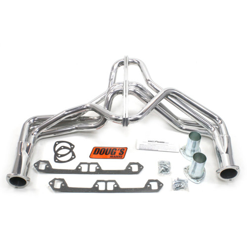 Dougs Headers & Manifolds #D190 - Doug's Fenderwell Header 72-81 JEEP 290-401 V8 1 5/8" Primary 3" Collector Silver Ceramic Coated D190