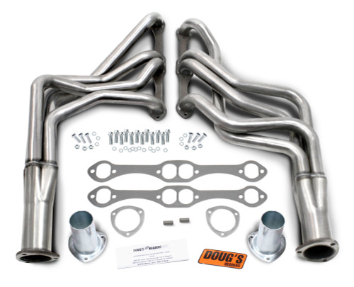 Dougs Headers & Manifolds #D308-SS - Doug's 304 Stainless Long Tube Header 67-87 GM F, G, & A Body 265-400 SBC 1 5/8" Primary 3" Collector D308-SS