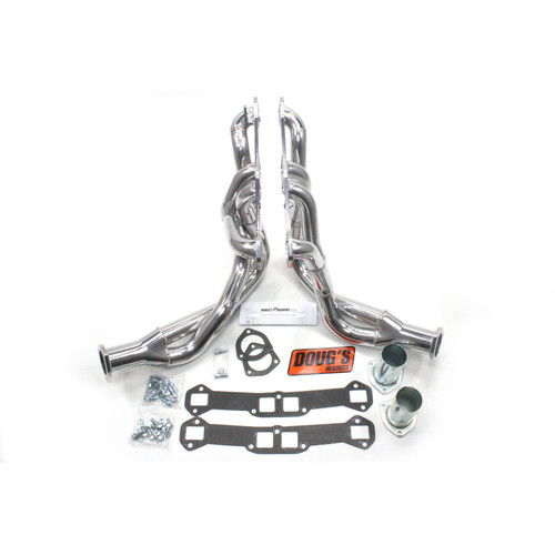 Dougs Headers & Manifolds #D309Y - Doug's Tri Y Header 58-64 Chevy 348-409 W Block 1 3/4-2" Primary 2 1/2" Collector Silver Ceramic Coated D309Y