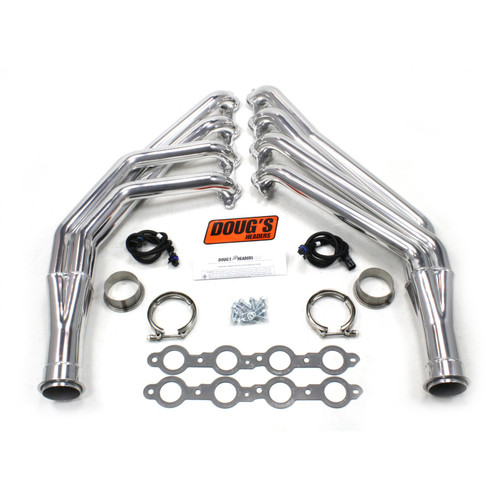 Dougs Headers & Manifolds #D314 - Doug's Mid Length Header 73-87 C10 4.8-6.2L LS Engine Swap 2WD 1 7/8" Primary 2" Collector Silver Ceramic Coate