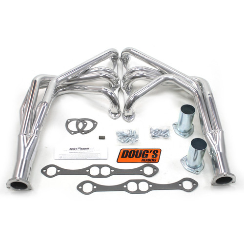 Dougs Headers & Manifolds #D315 - Doug's Long Tube Header 55-62 Corvette 265-400 SBC 1 5/8" Primary 2 1/2" Collector Silver Ceramic Coated D315