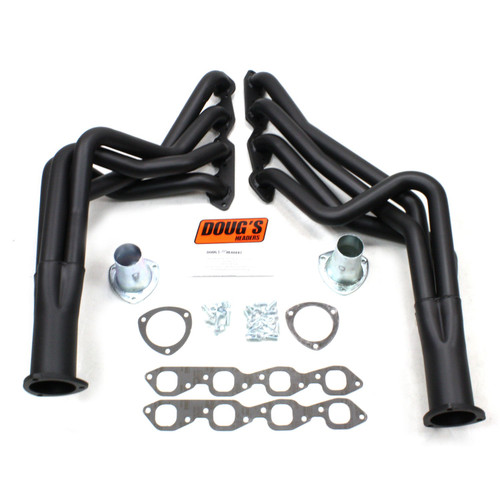 Dougs Headers & Manifolds #D316-B - Doug's Long Tube Header 70-81 GM F & A Body 396-502 BBC 1 7/8" Primary 3 1/2" Collector Black Hi Temp Coated