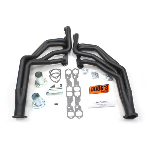 Dougs Headers & Manifolds #D317-B - Doug's Long Tube Header 62-67 Nova 265-400 SBC Stock or Mustang II style suspension 1 3/4" Primary 3" Collect