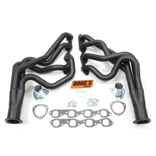 Dougs Headers & Manifolds #D320-B - Doug's Long Tube Header 67-69 F Body/68-74 X Body 396-502 BBC 2" Primary 3 1/2" Collector Black Hi Temp Coate