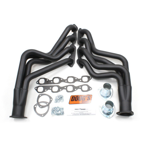 Dougs Headers & Manifolds #D322-B - Doug's Long Tube Header 64-74 GM A, F, G Body BBC 396-502 BBC 2 1/8" Primary 3 1/2" Collector Black Hi Temp C