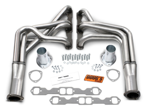 Dougs Headers & Manifolds #D324-SS - Doug's 304 Stainless Long Tube Header 70-81 GM F Body 265-400 SBC 1 3/4" Primary 3" Collector D324-SS