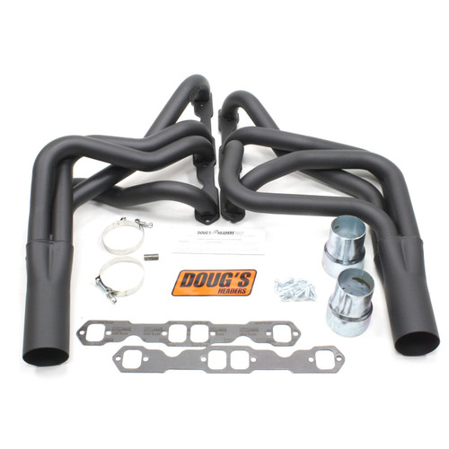 Dougs Headers & Manifolds #D326-B - Doug's Long Tube Header 70-81 GM F Body 75-79 X Body 265-400 SBC 1 7/8" Primary 3 1/2" Collector Black Hi Tem