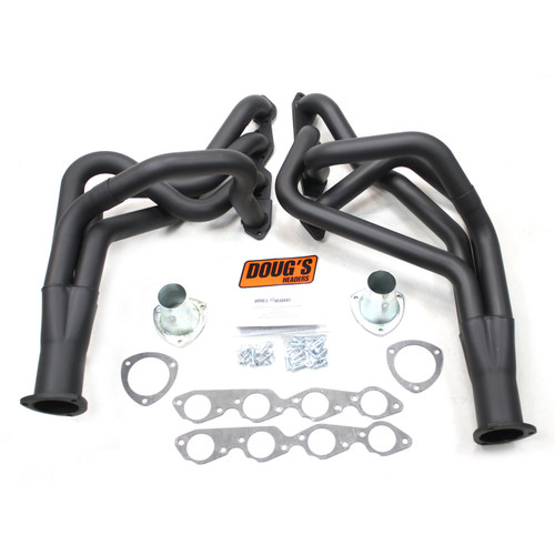 Dougs Headers & Manifolds #D331-B - Doug's Long Tube Header 68-77 GM A Body 396-502 BBC 2 1/8" Primary 3 1/2" Collector Black Hi Temp Coated D331-B