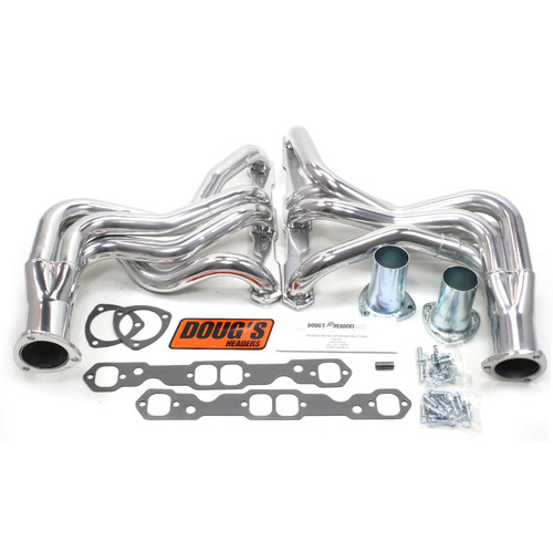 Dougs Headers & Manifolds #D3321 - Doug's Long Tube Header 82-92 GM F Body 265-400 SBC 1 3/4" Primary 3" Collector Silver Ceramic Coated D3321