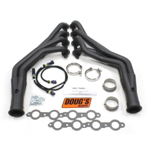 Dougs Headers & Manifolds #D3336-B - Doug's Long Tube Header 64-72 GM A Body 4.8-6.2L LS Engine Swap 1 3/4" Primary 3" Collector Black Hi Temp Co