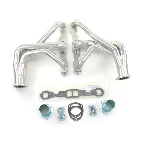 Dougs Headers & Manifolds #D334 - Doug's Long Tube Header 63-82 Corvette 265-400 SBC 1 3/4" Primary 3" Collector Silver Ceramic Coated D334