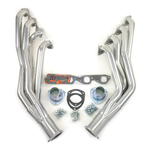 Dougs Headers & Manifolds #D354 - Doug's Long Tube Header 55-57 Chevy 396-502 BBC 2" Primary 3 1/2" Collector Silver Ceramic Coated D354