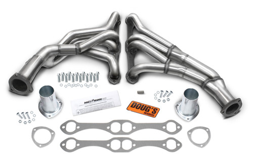 Dougs Headers & Manifolds #D372Y-SS - Doug's 304 Stainless Tri Y Header 67-72 GM Truck 265-400 SBC 2WD & 4 WD 1 5/8-2" Primary 2 1/2" Collector D
