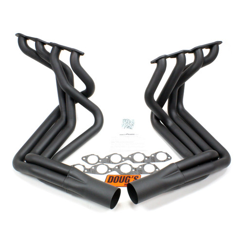 Dougs Headers & Manifolds #D381-B - Doug's Sidemount Header 63-82 Corvette 396-454 BBC 2 1/8" Primary 4" Collector Black Hi Temp Coated D381-B