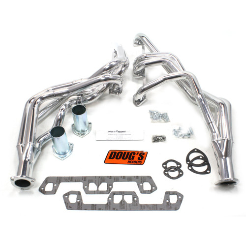 Dougs Headers & Manifolds #D450 - Doug's Long Tube Header 63-66 Mopar A Body 273-360 LA Motor 1 5/8" Primary 2 1/2" Collector Silver Ceramic Coat
