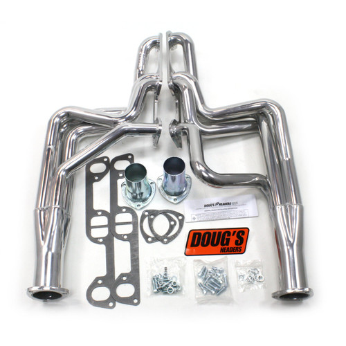 Dougs Headers & Manifolds #D564 - Doug's Long Tube Header 64-67 GTO 326-455 1 3/4" Primary 3" Collector Silver Ceramic Coated D564