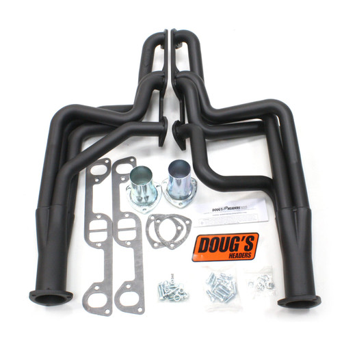Dougs Headers & Manifolds #D564-B - Doug's Long Tube Header 64-67 GTO 326-455 1 3/4" Primary 3" Collector Black Hi Temp Coated D564-B