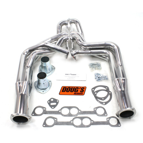 Dougs Headers & Manifolds #D568 - Doug's Long Tube Header 67-69 Firebird 455 W/HO/SD/Ram Air Heads only 1 7/8" Primary 3 1/2" Collector Silver Ce
