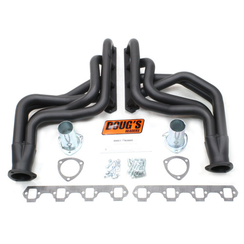 Dougs Headers & Manifolds #D623-B - Doug's Long Tube Header 48-77 Ford 260-351W SBF Mustang II type suspension 1 3/4" Primary 3" Collector Black