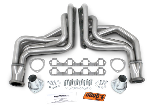 Dougs Headers & Manifolds #D623-SS - Doug's 304 Stainless Long Tube Header 48-77 Ford 260-351W SBF Mustang II type suspension 1 3/4" Primary 3" C