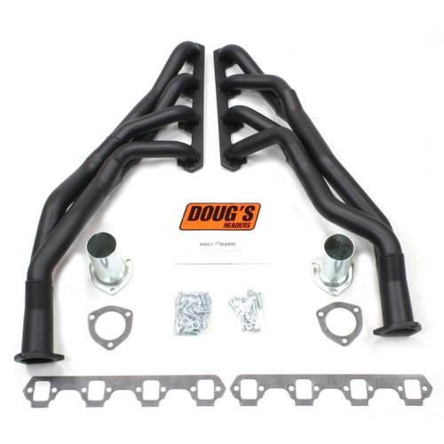 Dougs Headers & Manifolds #D660YA-B - Doug's Tri Y Header 60-65 Falcon 260-302 SBF Automatic Trans 1 5/8-2" Primary 2 1/2" Collector Black Hi Tem