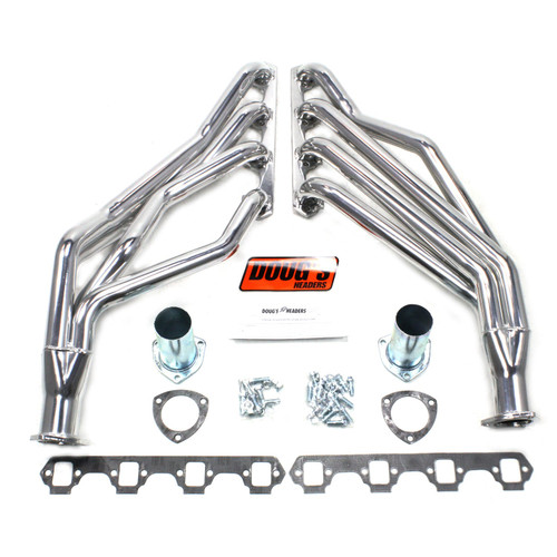 Dougs Headers & Manifolds #D668 - Doug's Long Tube Header 65-76 Ford 260-302 SBF 1 5/8" Primary 2 1/2" Collector Silver Ceramic Coated D668