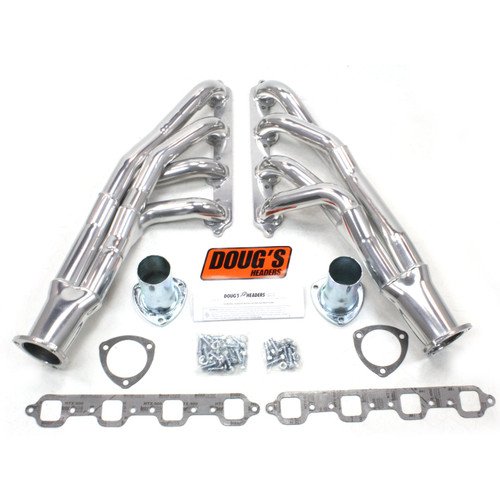 Dougs Headers & Manifolds #D669Y-1 - Doug's Tri Y Header 66-70 Ford 351W With Spread port pattern 1 3/4-2" Primary 2 1/2" Collector Silver Cerami