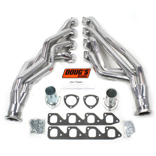 Dougs Headers & Manifolds #D670A4 - Doug's Long Tube Header 67-71 Ford 351C-4V Cleveland Automatic Trans 1 3/4" Primary 2 1/2" Collector Silver C
