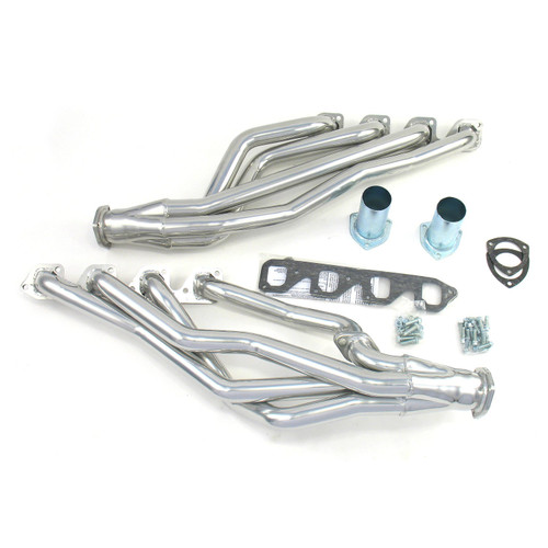 Dougs Headers & Manifolds #D670S4 - Doug's Long Tube Header 67-71 Ford 351C-4V Cleveland Standard Trans 1 3/4" Primary 2 1/2" Collector Silver Ce