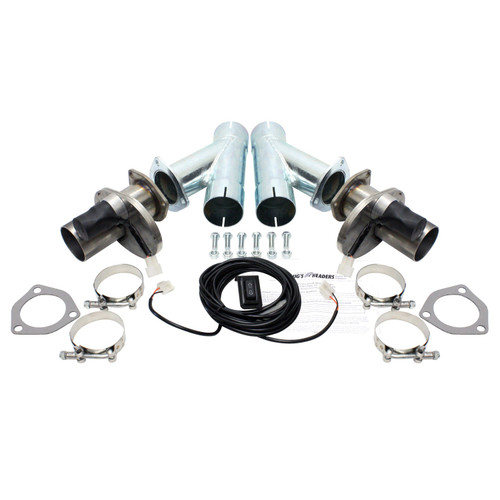Dougs Exhaust Hardware #DEC250AK - Doug's Headers DEC250AK Electric Cut-Out 2 1/2" Pair with Hook-Up Kit