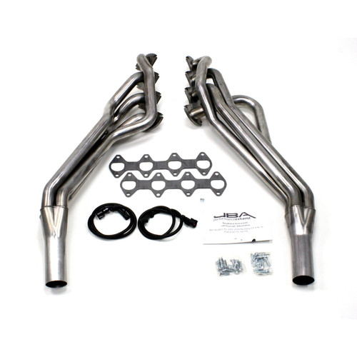 JBA Headers & Manifolds #6675S - JBA Long Tube Header 05-10 Mustang 4.6L 3V 1 5/8" Primary Raw 409 6675S