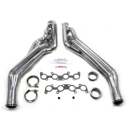 JBA Headers & Manifolds #6685SJS - JBA Long Tube Header 11-14 Mustang 5.0L Coyote 1 7/8" Primary Silver Ctd 6685SJS