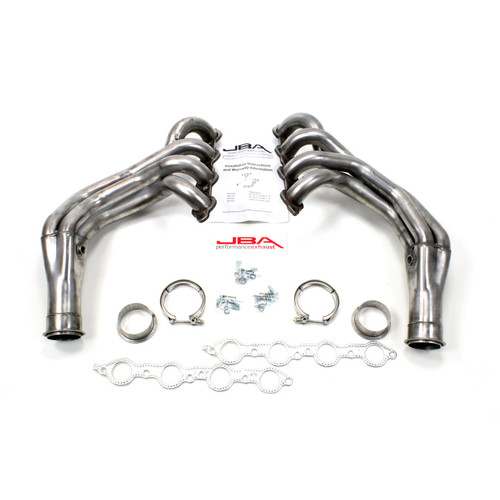 JBA Headers & Manifolds #6819S - JBA Long Tube Header 05-13 Corvette 6.0/6.2L LS 1 3/4" Primary Raw 409 6819S