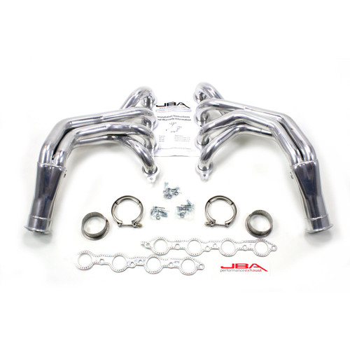 JBA Headers & Manifolds #6819SJS - JBA Long Tube Header 05-13 Corvette 6.0/6.2L LS 1 3/4" Primary Silver Ctd 6819SJS
