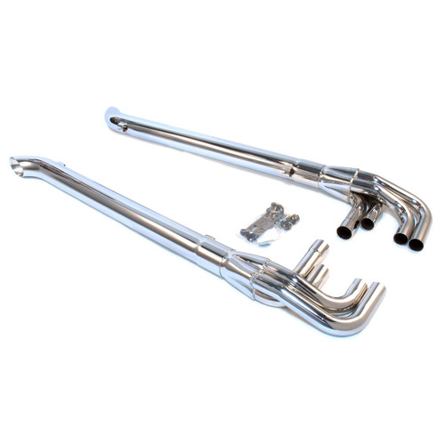 Patriot Catback #H1165 - Patriot Exhaust H1165 Lake Pipes '4' 63" length 3 1/2" diameter Chrome
