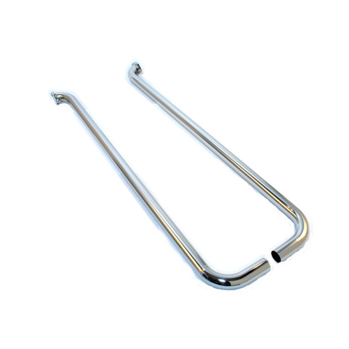 Patriot Catback #H1273 - Patriot Exhaust H1273 Low-Line 2"x70" Lake Pipe Single Style Chrome