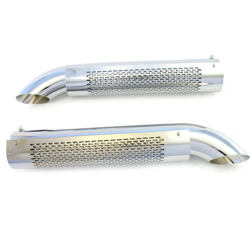 Patriot Catback #H3824 - Patriot Exhaust H3824 Side Tube Turnout Muffler with Shield Chrome